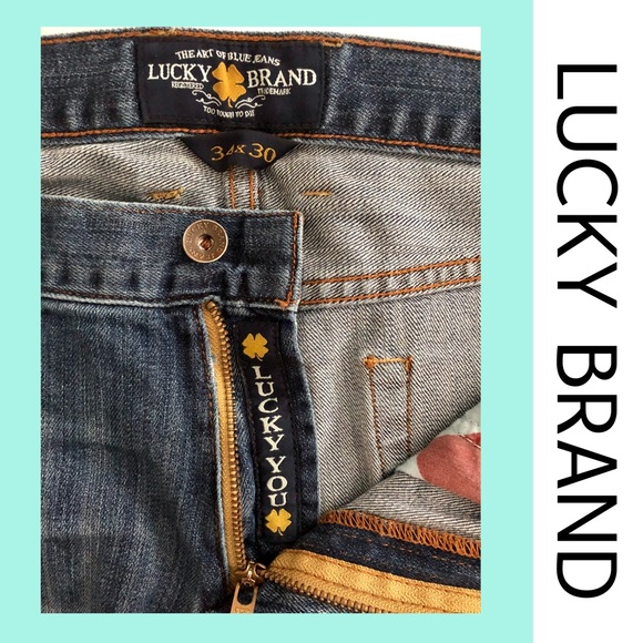 LUCKY BRAND 34 221 Original Straight Jeans 34x30 - Picture 5 of 7